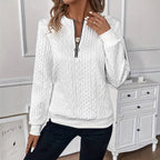 Short Women's Clothing With Zipper Sweater Long Sleeve - D&A