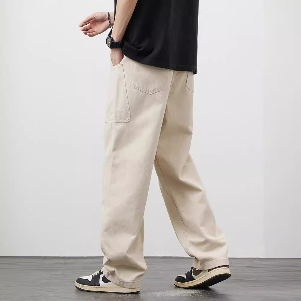 American Casual With Big Pockets Loose Cargo Pants - D&A