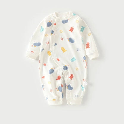 Autumn Thin Baby Pajamas And Baby Onesies Spout elephant - D&A