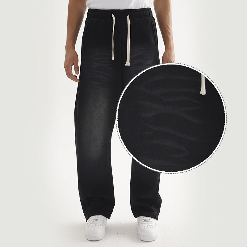 Men's Retro Distressed Machete Sweatpants Loose Casual Pants - D&A