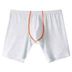 Lengthened Underwear Ice Silk Sexy Men's Boxers Mid-waist U Convex Sexy Quick-drying White - D&A