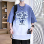 Boys Youth Popularity Printed T-shirt Dark Blue - D&A