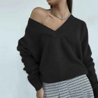 Soft Cashmere Sweater Women Casual LoosePullovers Tops