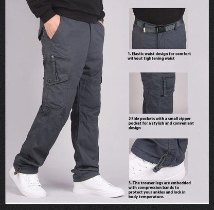 Spring And Autumn Outdoor Overalls Men's Loose Gray - D&A