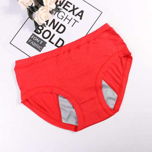 Leakproof Women Panties Waterproof Menstrual Underwear Heavy Red - D&A