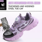 Women's Work Shoes Flying Woven Work Shoes Attack Shield And Anti-stab - D&A