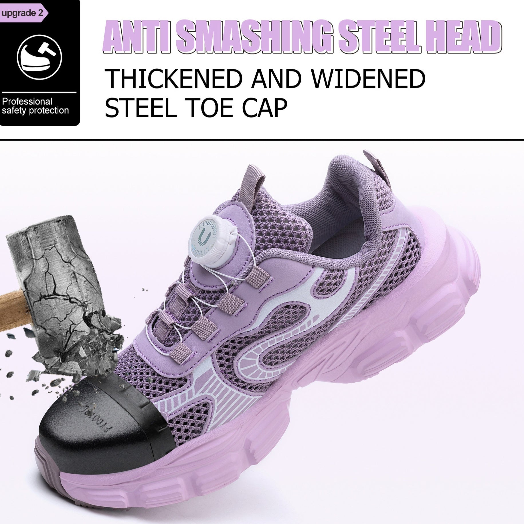 Women's Work Shoes Flying Woven Work Shoes Attack Shield And Anti-stab - D&A
