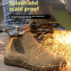 Men's Safety Shoes With Steel Toe Caps For Anti Smashing And Anti Piercing - D&A