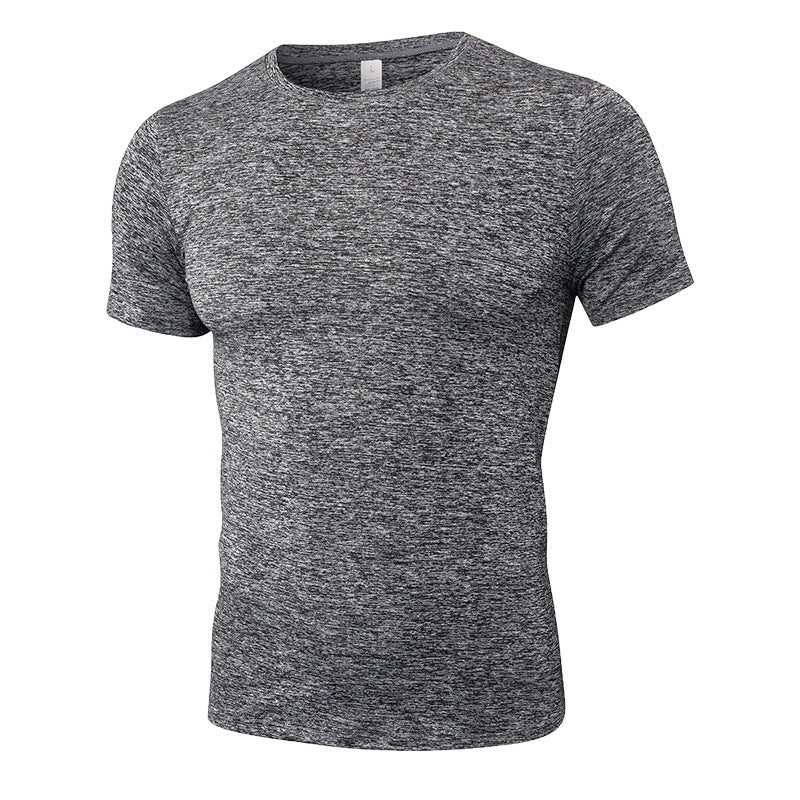 Men's Stretch Quick Drying Clothes Short-sleeved Shirt Flower Gray - D&A
