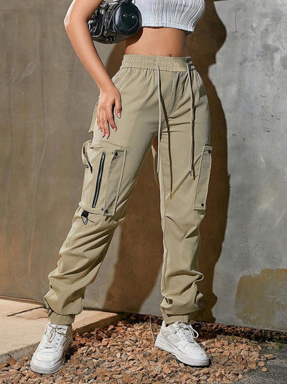 Overalls Summer American Sports Pants Khaki - D&A
