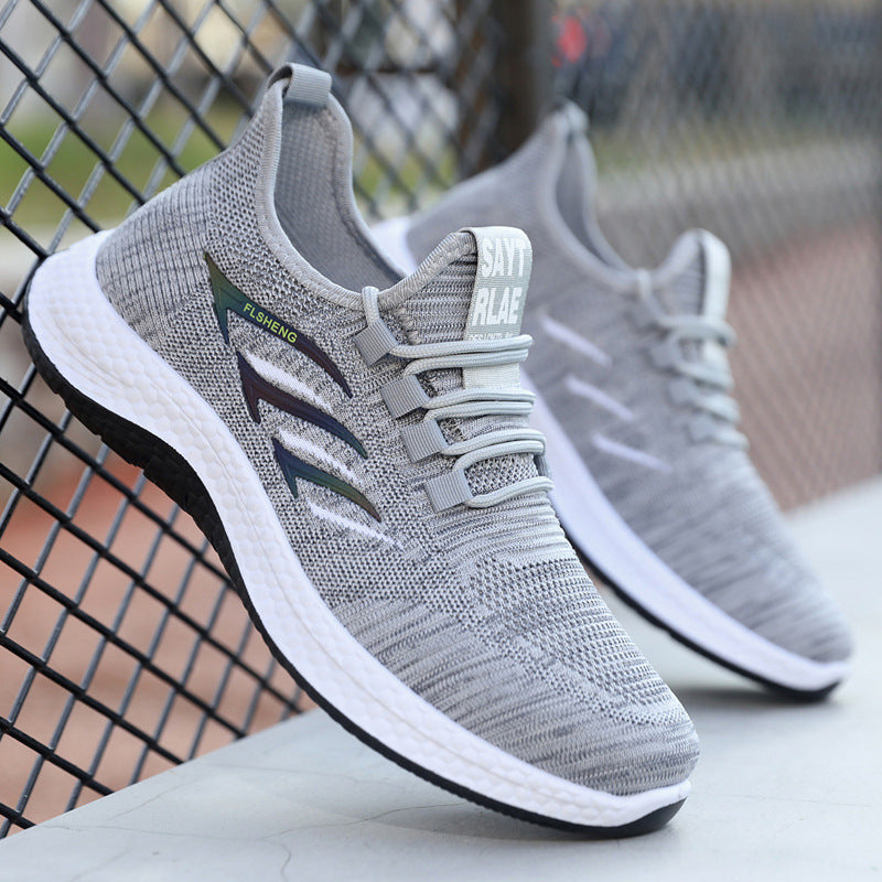 Sports Casual Fashion All-matching Mesh Cloth Shoes B12 Gray - D&A
