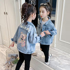Cartoon Jacket Clothes Children Denim Tops Light Blue - D&A