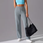 Mid Waist Loose Track Casual All-matching Straight Pants - D&A