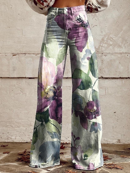 Hot Selling Plus Size Women's Casual Pants Thin Imitation Jeans G - D&A