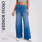 High Waist Straight Cat Beard Horse Riding Yoga Jeans - D&A