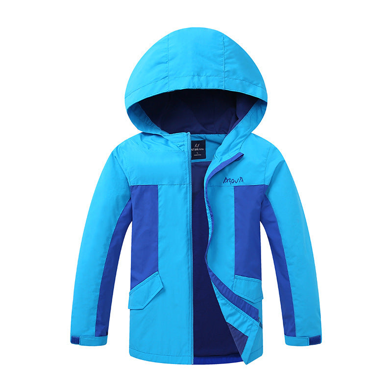 Children's Clothing, Boys, Children's Jackets, Jackets, Big Kids' Jackets, Thin Section Lake blue - D&A