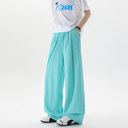 Basamine Ice Silk Drooping Curtain Lazy Men's Summer Mopping Wide-leg Casual Pants - D&A
