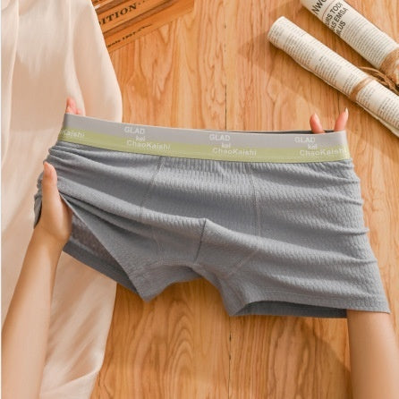 Men's Underwear Antibacterial Comfortable Breathable Sports Boxers Dark Gray 1PC - D&A