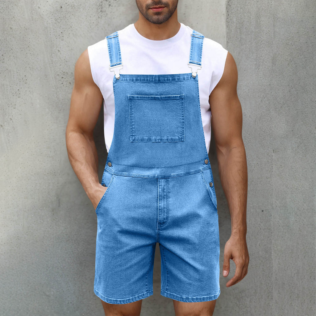 Light Luxury Denim Shorts Men's Denim Brace - D&A