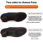 Oxford Cloth Dancing Shoes Ethnic Dance Middle Heel Men's Professional Ballroom Dancing Shoes - D&A