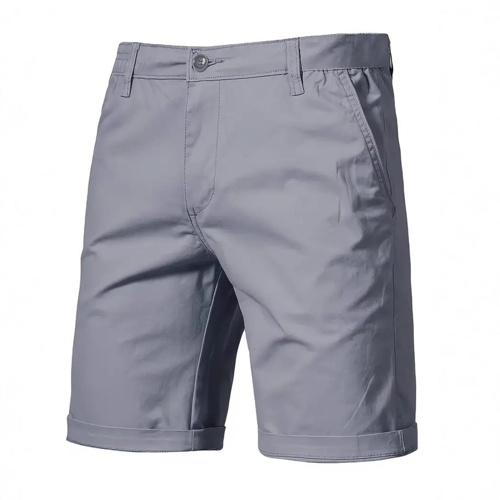 Outdoor Casual Straight-leg Slim Cropped Pants Plus Size Pure Color Cotton Camping Shorts - D&A