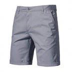 Outdoor Casual Straight-leg Slim Cropped Pants Plus Size Pure Color Cotton Camping Shorts - D&A