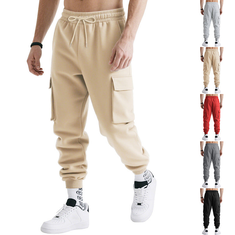 Loose Leisure Sports Men's Multi-pocket Workwear Trousers - D&A