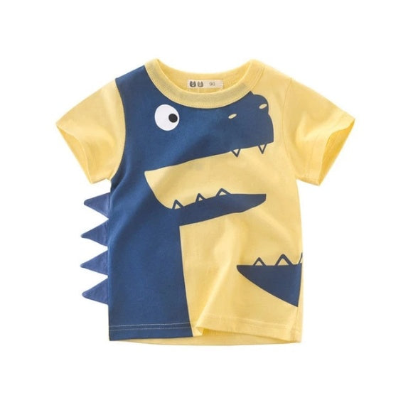 Children's Wear Summer New Korean Children's Boys Cotton T-shirt Men's Treasure In Children's Short Sleeves 9style - D&A