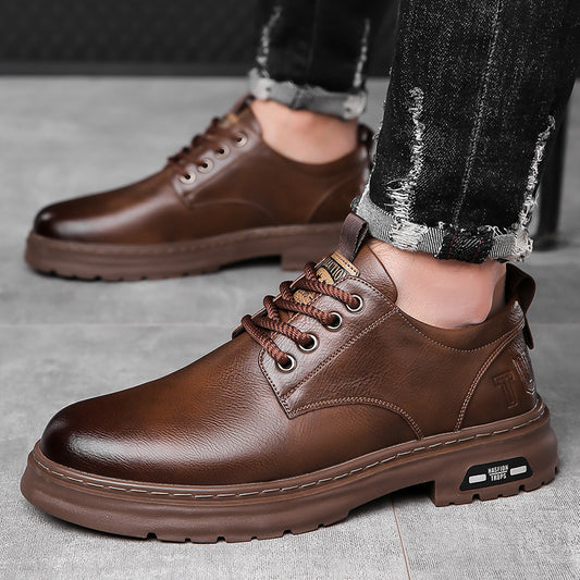 Retro Outdoor Men's Shoes Big Toe Casual Leather Shoes - D&A