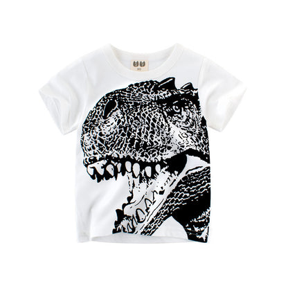 Summer Children's Short Sleeve T Shirt For Boys White - D&A