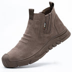 Welder Safety Shoes With Male Steel Toe Caps For Anti Smashing And Anti Piercing Brown Four Seasons - D&A