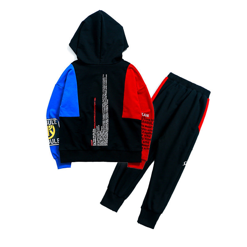 Boys spring suit new Korean children's clothing in the big boy boy long-sleeved sports two-piece suit tide clothes - D&A