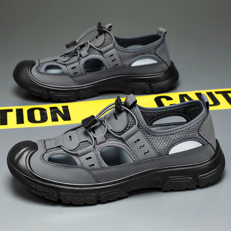 Summer Beach Hole Wading Rotating Button Sandals Men's Casual Shoes - D&A