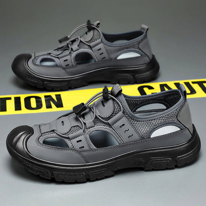 Summer Beach Hole Wading Rotating Button Sandals Men's Casual Shoes - D&A