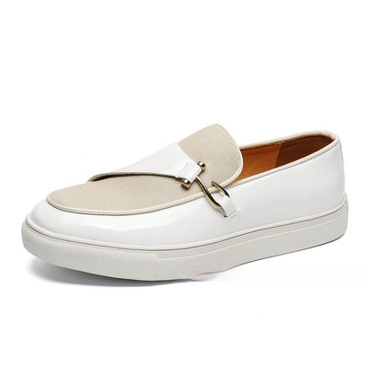 Fashion British Simple Formal Casual Men's Shoes White - D&A
