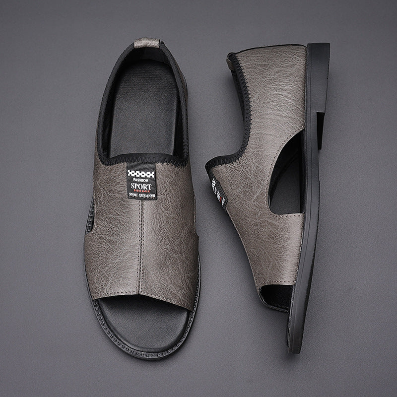 Roman Casual Sandals Soft Leather Non-slip Men - D&A