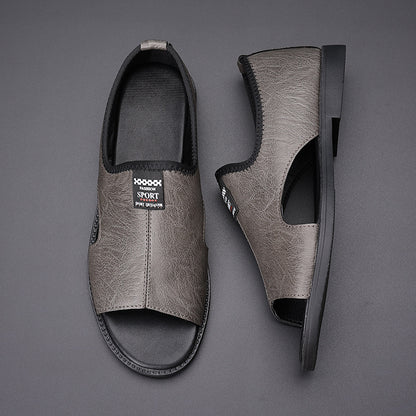 Roman Casual Sandals Soft Leather Non-slip Men - D&A