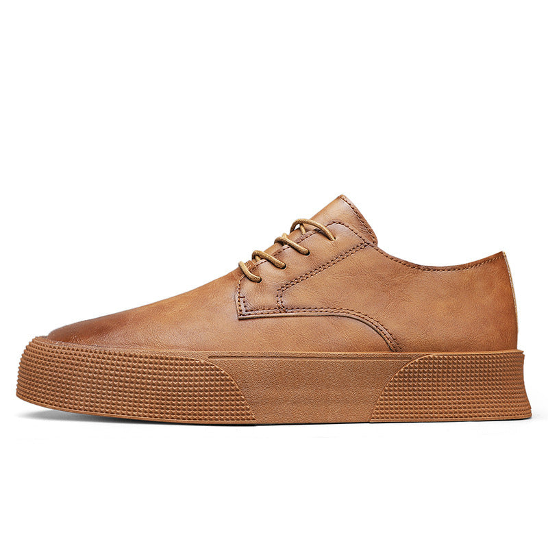 Lace-up Platform Korean Casual Shoes Retro Men's Shoes Board Shoes - D&A
