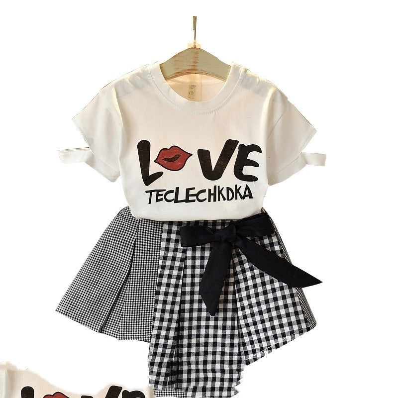 Kids Baby Girls Clothing Sets Summer TShirtsskirt Clothes White - D&A