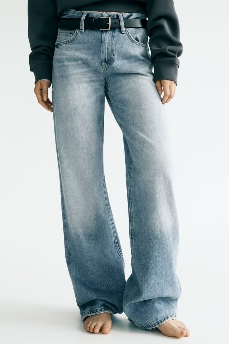 Autumn And Winter Jeans High Waist Straight Pants Women's Wide-leg Pants - D&A