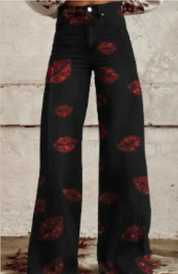 Hot Selling Plus Size Women's Casual Pants Thin Imitation Jeans N - D&A