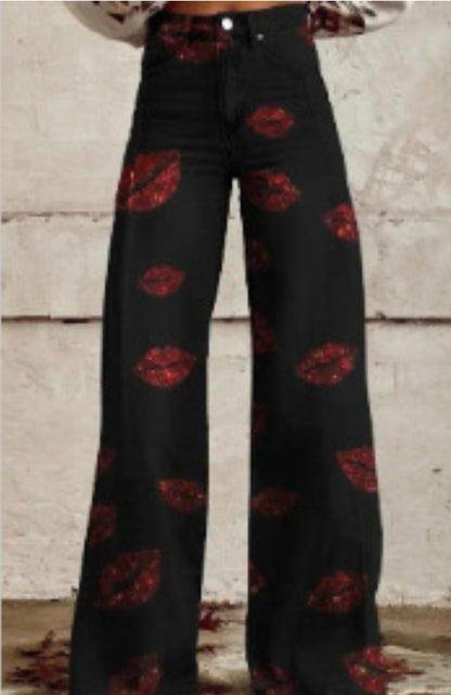 Hot Selling Plus Size Women's Casual Pants Thin Imitation Jeans N - D&A