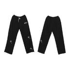 Women's Ankle-tied Two-purpose Sweatpants American Style Black - D&A
