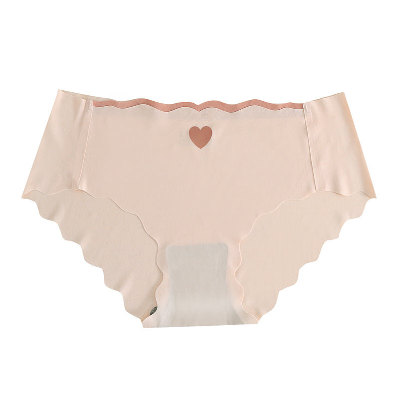 Fashion Seamless Ice Silk Underwear Women Pink - D&A