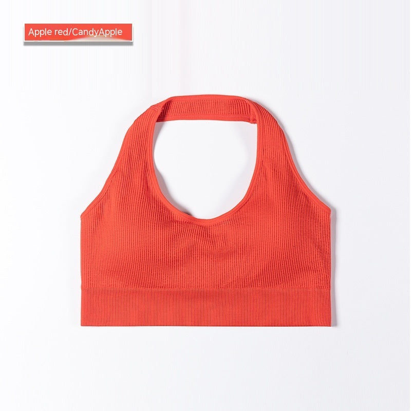 Bra European And American Sports Fitness Yoga Sports Bra Apple Red - D&A