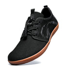 Men's Soft Bottom Plus Size Wide Toe Shoes Black - D&A