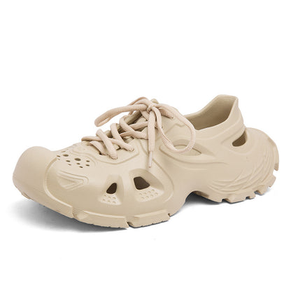 Non-slip Lace-up Sports Outdoor Men's Sandals Khaki - D&A