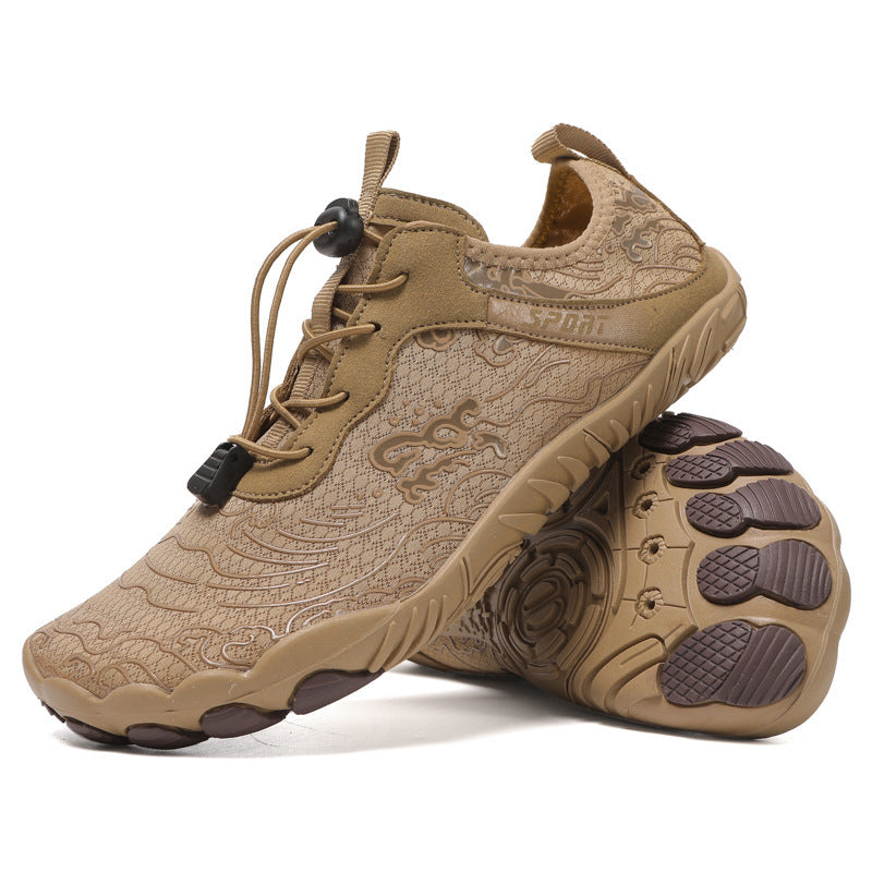 Outdoor Sports Hiking Shoes Beach C801 khaki color Sole with nails - D&A