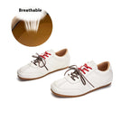 Women's Casual All-match Horse Fur White Shoes White - D&A