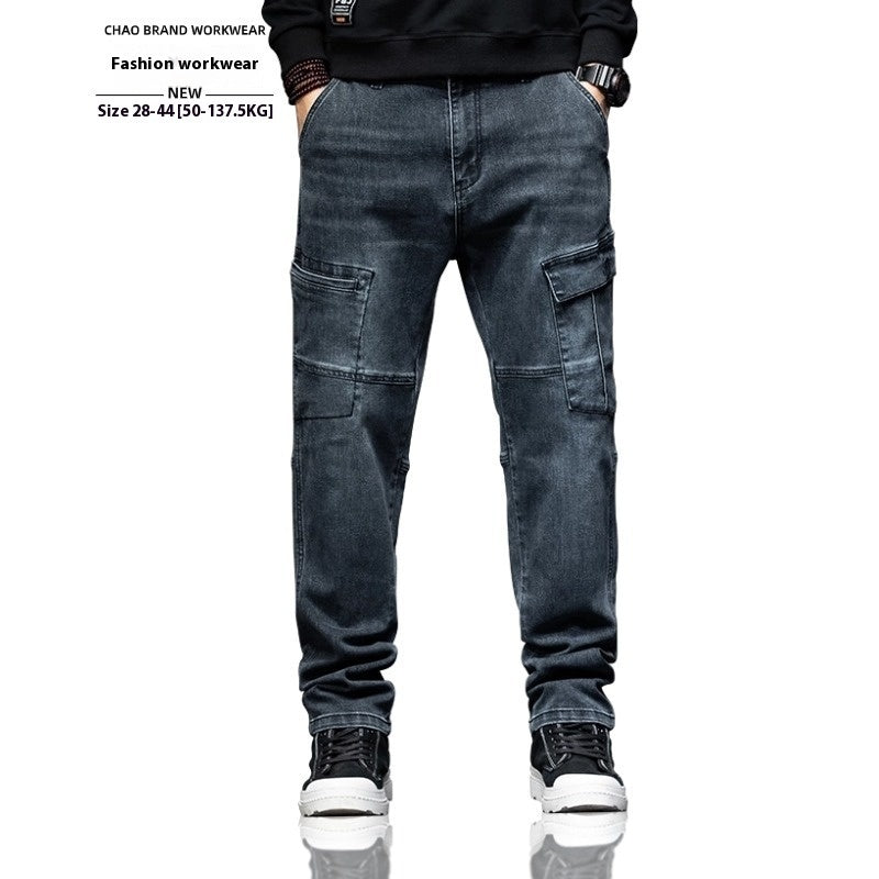 Hip Hop Men's Nostalgic Retro Multi-pocket Pants Color 246 - D&A